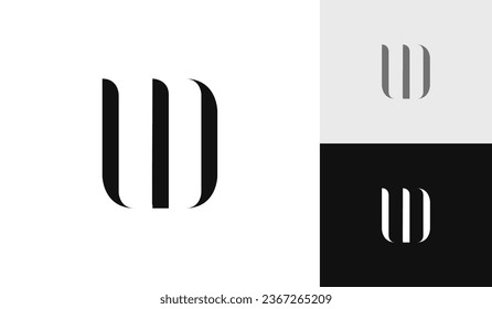 Letter UD initial monogram logo design