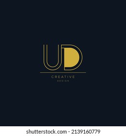 Letter UD logo icon design template elements