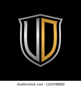 letter UD logo,initial logo design Vector