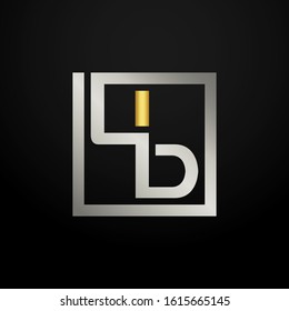 Letter UD modern logo icon monogram design. Outstanding professional elegant trendy based alphabet. Vector graphic template element in silver and gold color. Can be used for luxury company branding.