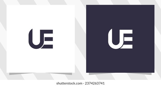 letter ue eu logo design