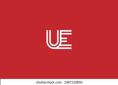 Letter UE EU U E initial logo design. Creative Minimal luxury emblem design. Universal elegant icon. Premium business finance logotype