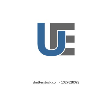 Letter UE logo design vector