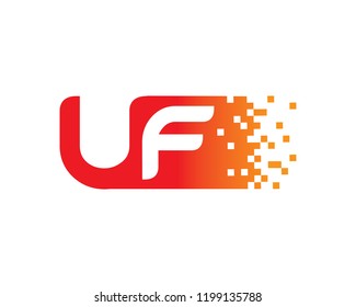 Letter Uf Template Design Vector Emblem Stock Vector (Royalty Free