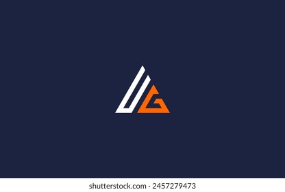 letter ug with triangle logo icon design vector design template inspiration