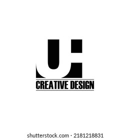 Letra UH simple vector de diseño de logotipo