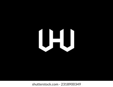 Letter UHU creative logo design vector. UHU letter design for logo and icon. UHU monogram logo.vector illustration with black background.