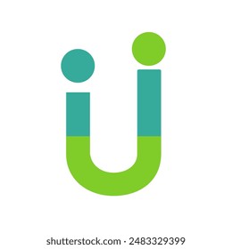 Letter UI logo vector with eps format file.