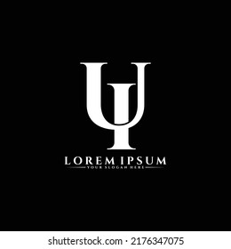 vector de diseño de logotipo de lujo de interfaz de usuario de letra