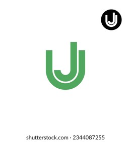 Letra UJ Monograma Diseño sencillo