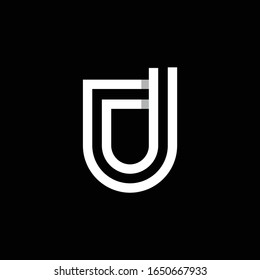 Letter UJ Outline Abstract Monogram Creative Business Modern Logo