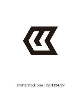 letter uk arrow simple geometric logo vector 