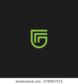 Letter UL logo icon flat vector design.