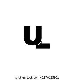 Letter UL simple logo design vector