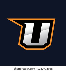plantilla de diseño de vector Ulogo de letra