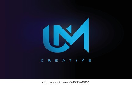 Letter UM logo design creative custom clean two alphabet logo
