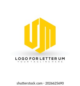 Letter UM Logo Design, Suitable for company logos with the initials UM