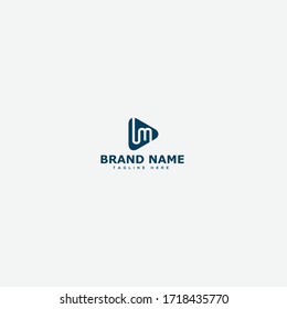 Letter UM logo icon design template elements 