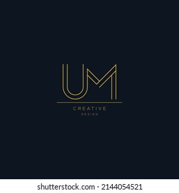 Letter UM logo icon design template elements