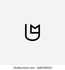 Letter UM logo icon template design in Vector illustration 