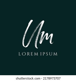 Letter UM luxury logo design vector