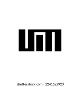 Letter UM monogram logo design