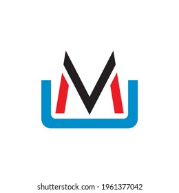 Letter UM MUV logo icon design template elements - vector sign for your business card  and brand templates on black background.