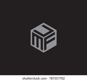 Letter UMF logo. Three letter design vector