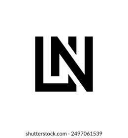 Letter Un initial creative typography monogram logo