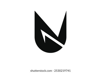 Letter un logo, nu logo design template