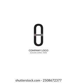 letra un logo,vetor abstrato letra un nu logo design branco fundo 