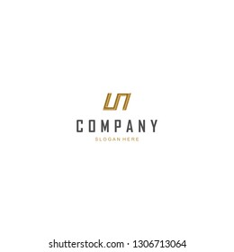 Letter UN Minimalist Abstract Creative Business Modern Logo