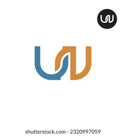 Letter UN Monogram Logo Design