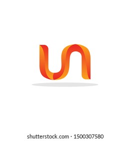 Letter UN Mosaic Creative Modern Logo