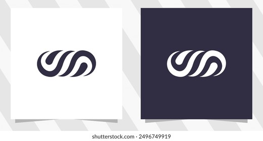 Letter un nu logo design