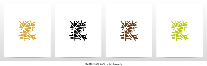 Letter Under Hay Straw Initial Logo Design Z