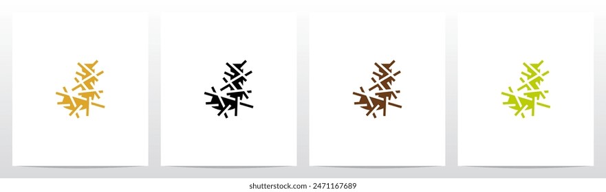 Letter Under Hay Straw Initial Logo Design J