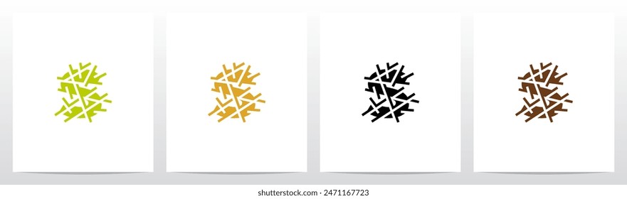 Letter Under Hay Straw Initial Logo Design S