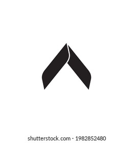 
letter a unique geometric symbol simple logo vector