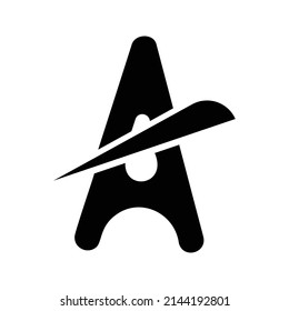 Letra A Letra única vector de logotipo de aerplan 