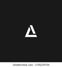 Letter A unique minimalist icon vector