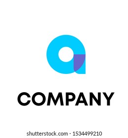 letter A unique sign vector design logo