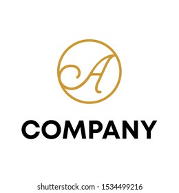 letter A unique sign vector design logo