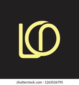 letter uo abstract lines art logo vector