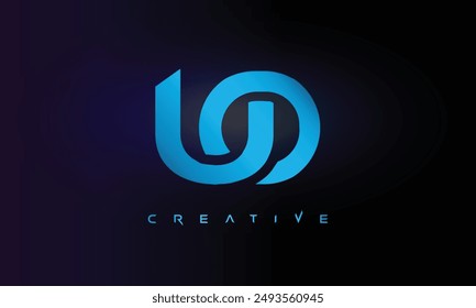 Buchstaben UO Logo Design Creative Custom Clean Zwei Alphabet Logo
