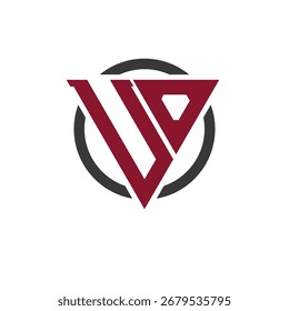 Logotipo del monograma de la letra UO en diseño atrevido del triángulo con el fondo circular. Logotipo de la letra de Profesional UO perfecto para la marca de negocios moderna y el concepto de emblema con estilo