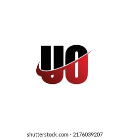 Letter UO simple logo design vector