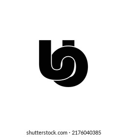 Letter UO simple logo design vector