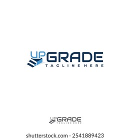 Letter Upgrade logo simple modern concept for your company. Vector illustration