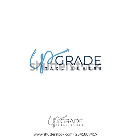 Letter Upgrade logo simple modern concept for your company. Vector illustration
